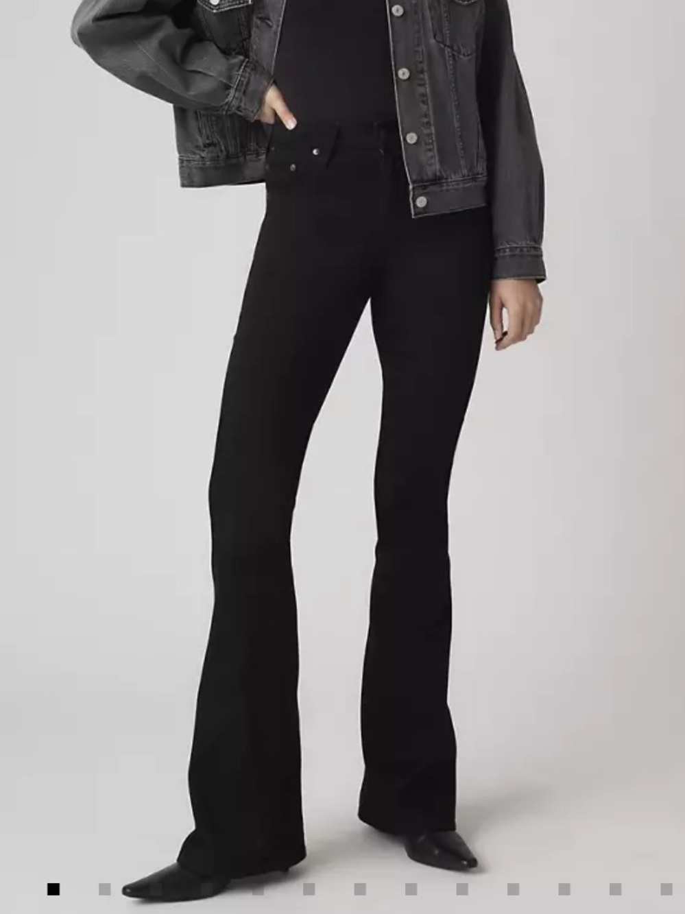Levi's Black High-Rise Flare Jeans